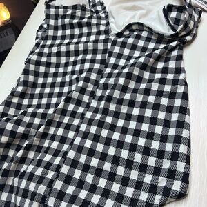 Adore Me Black and White Checkered One Piece Swimsuit
